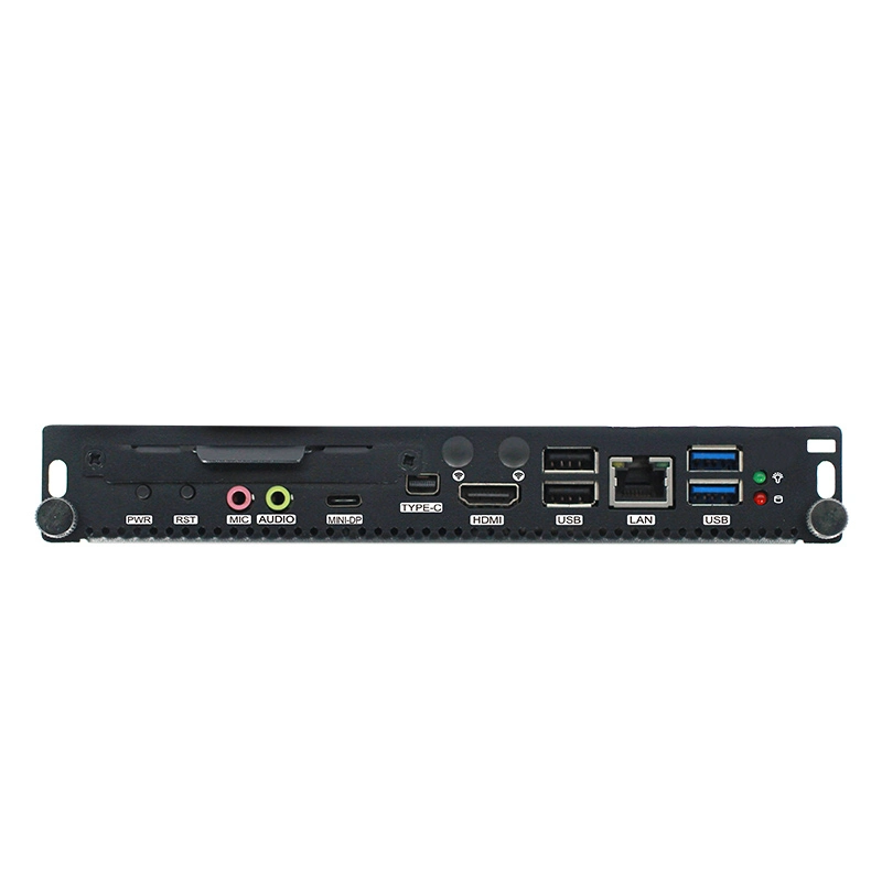 Industrial Computer I7-8565u DDR4 SATA HD Mini Dp Display LAN Fanless Mini PC RJ45 COM 4USB Type-C 2 Audio OPS Computer